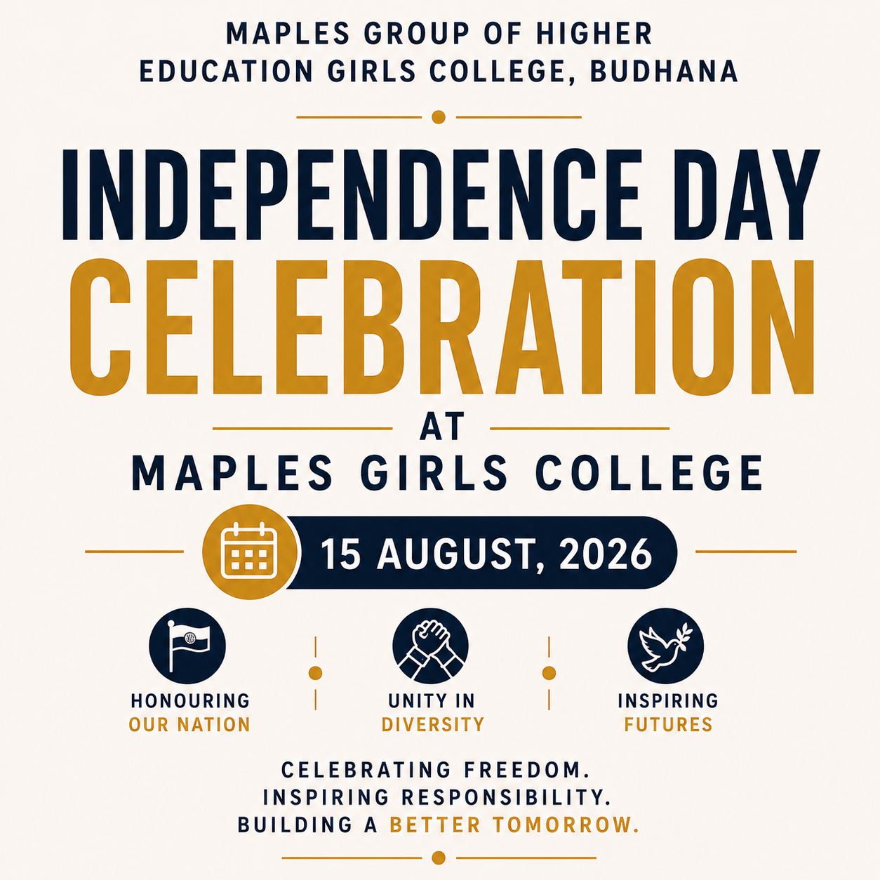 Independence Day Celebration 2026 at Maples Girls College